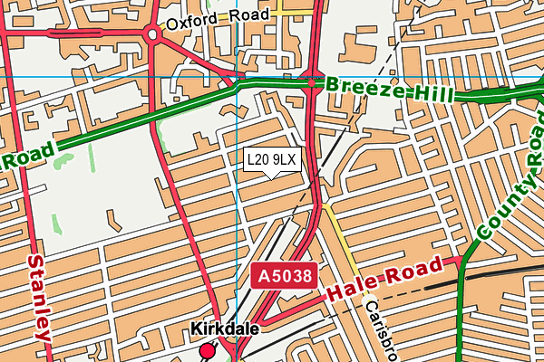 L20 9LX map - OS VectorMap District (Ordnance Survey) L20 9LX map - OS VectorMap District (Ordnance Survey)