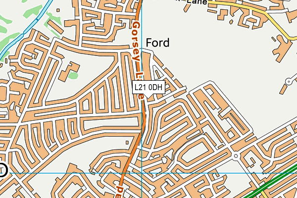 L21 0DH map - OS VectorMap District (Ordnance Survey) L21 0DH map - OS VectorMap District (Ordnance Survey)