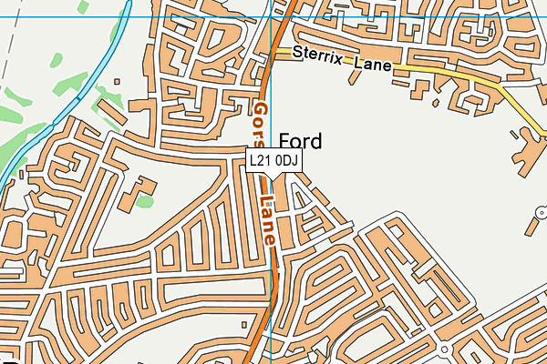 L21 0DJ map - OS VectorMap District (Ordnance Survey) L21 0DJ map - OS VectorMap District (Ordnance Survey)
