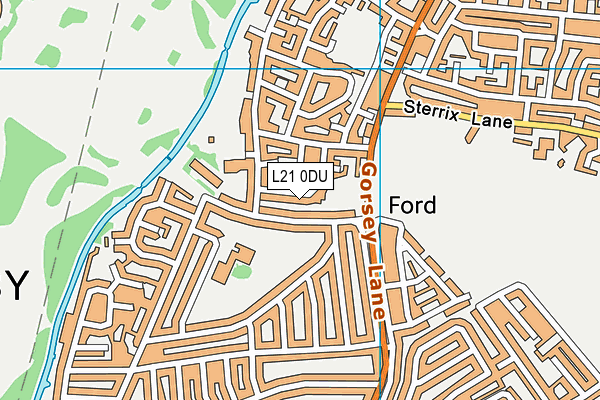 L21 0DU map - OS VectorMap District (Ordnance Survey) L21 0DU map - OS VectorMap District (Ordnance Survey)