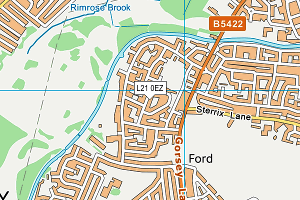 L21 0EZ map - OS VectorMap District (Ordnance Survey) L21 0EZ map - OS VectorMap District (Ordnance Survey)