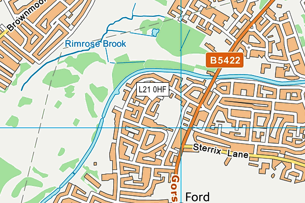 L21 0HF map - OS VectorMap District (Ordnance Survey) L21 0HF map - OS VectorMap District (Ordnance Survey)