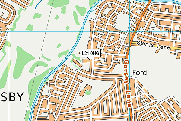 L21 0HG map - OS VectorMap District (Ordnance Survey) L21 0HG map - OS VectorMap District (Ordnance Survey)