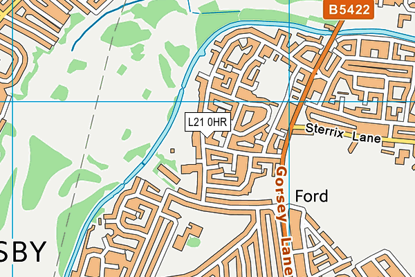 L21 0HR map - OS VectorMap District (Ordnance Survey)