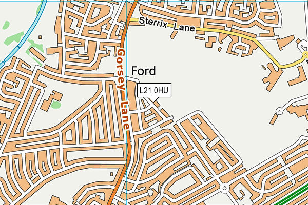 L21 0HU map - OS VectorMap District (Ordnance Survey)