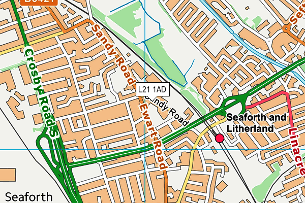 L21 1AD map - OS VectorMap District (Ordnance Survey) L21 1AD map - OS VectorMap District (Ordnance Survey)