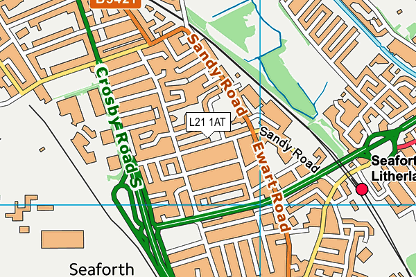 L21 1AT map - OS VectorMap District (Ordnance Survey) L21 1AT map - OS VectorMap District (Ordnance Survey)