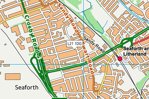L21 1DG map - OS VectorMap District (Ordnance Survey)