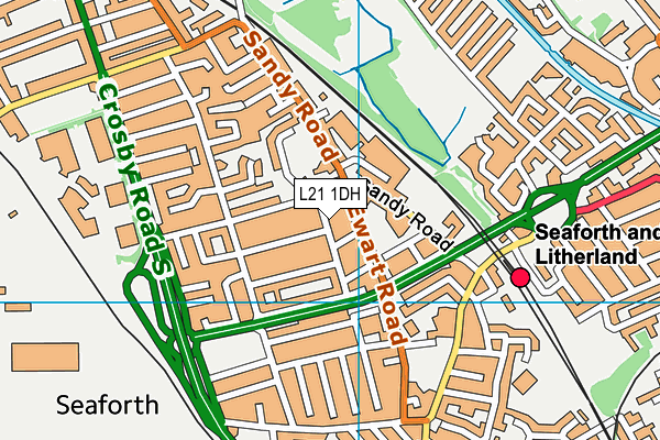 L21 1DH map - OS VectorMap District (Ordnance Survey) L21 1DH map - OS VectorMap District (Ordnance Survey)
