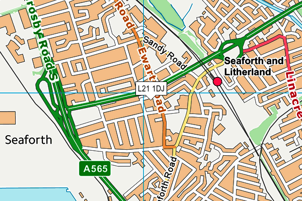 L21 1DJ map - OS VectorMap District (Ordnance Survey)