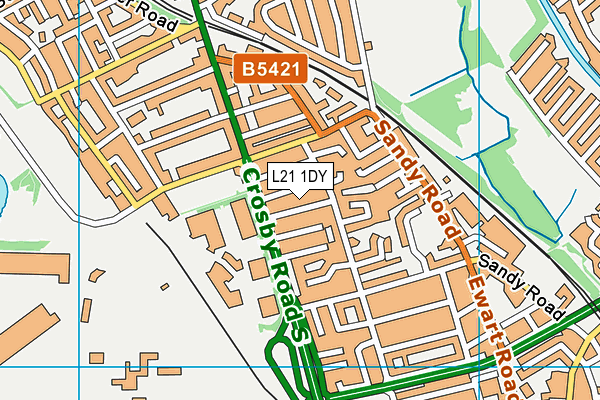L21 1DY map - OS VectorMap District (Ordnance Survey) L21 1DY map - OS VectorMap District (Ordnance Survey)
