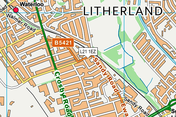 L21 1EZ map - OS VectorMap District (Ordnance Survey) L21 1EZ map - OS VectorMap District (Ordnance Survey)
