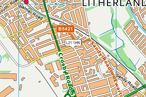 L21 1HN map - OS VectorMap District (Ordnance Survey) L21 1HN map - OS VectorMap District (Ordnance Survey)