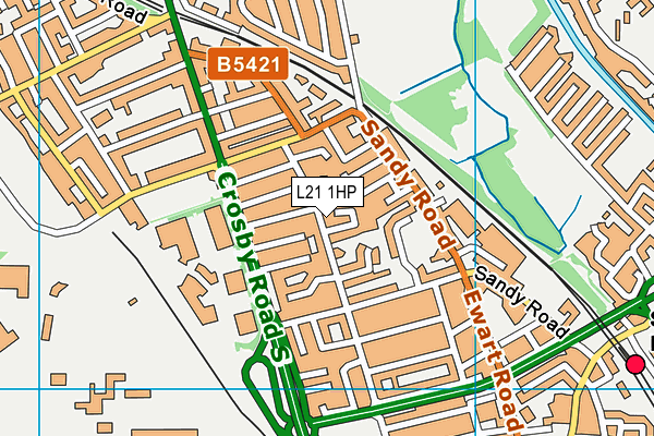 L21 1HP map - OS VectorMap District (Ordnance Survey) L21 1HP map - OS VectorMap District (Ordnance Survey)