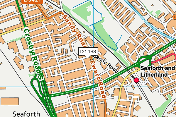 L21 1HS map - OS VectorMap District (Ordnance Survey) L21 1HS map - OS VectorMap District (Ordnance Survey)