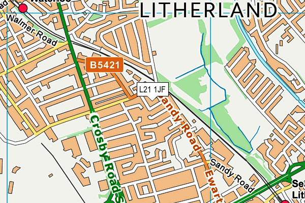 L21 1JF map - OS VectorMap District (Ordnance Survey) L21 1JF map - OS VectorMap District (Ordnance Survey)