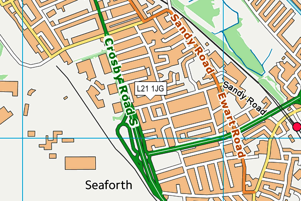 L21 1JG map - OS VectorMap District (Ordnance Survey) L21 1JG map - OS VectorMap District (Ordnance Survey)