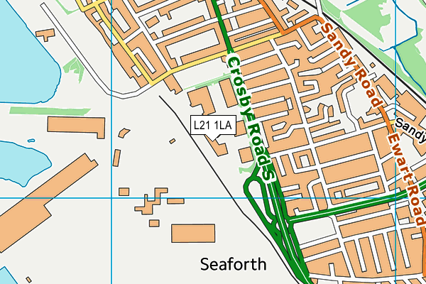 L21 1LA map - OS VectorMap District (Ordnance Survey)