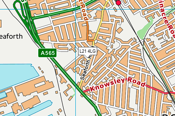 L21 4LG map - OS VectorMap District (Ordnance Survey) L21 4LG map - OS VectorMap District (Ordnance Survey)