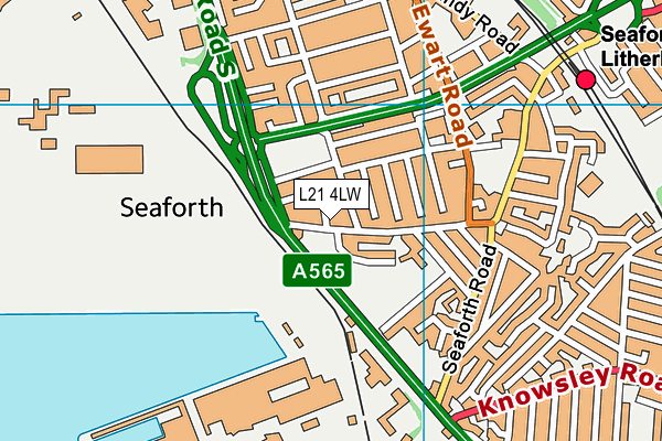 L21 4LW map - OS VectorMap District (Ordnance Survey)