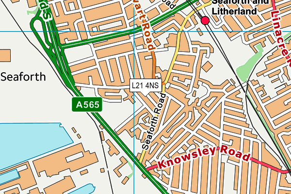 L21 4NS map - OS VectorMap District (Ordnance Survey) L21 4NS map - OS VectorMap District (Ordnance Survey)