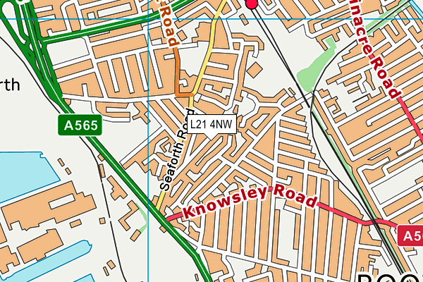 L21 4NW map - OS VectorMap District (Ordnance Survey) L21 4NW map - OS VectorMap District (Ordnance Survey)