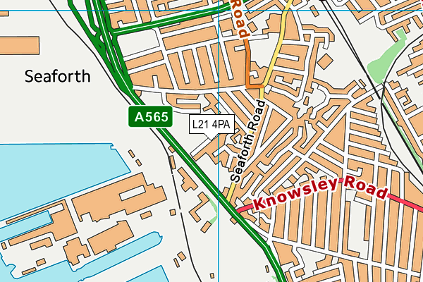 L21 4PA map - OS VectorMap District (Ordnance Survey) L21 4PA map - OS VectorMap District (Ordnance Survey)