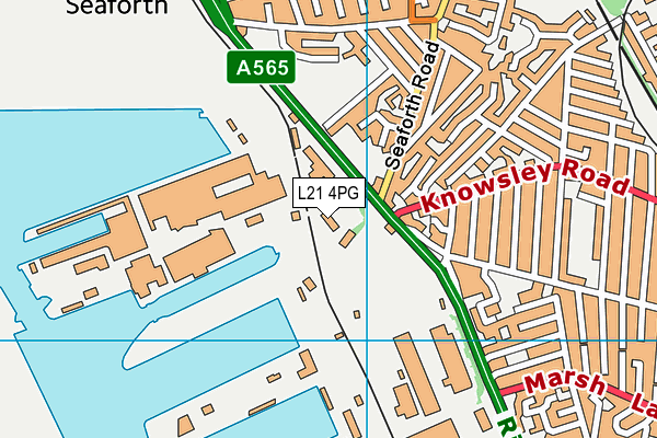 L21 4PG map - OS VectorMap District (Ordnance Survey) L21 4PG map - OS VectorMap District (Ordnance Survey)