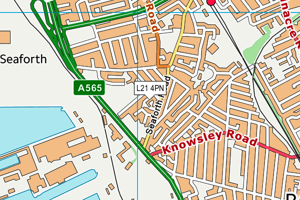 L21 4PN map - OS VectorMap District (Ordnance Survey) L21 4PN map - OS VectorMap District (Ordnance Survey)