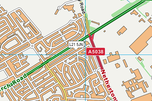 L21 5JN map - OS VectorMap District (Ordnance Survey)