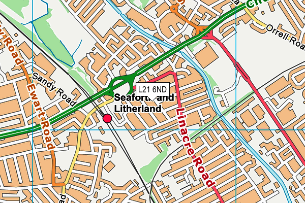 L21 6ND map - OS VectorMap District (Ordnance Survey) L21 6ND map - OS VectorMap District (Ordnance Survey)