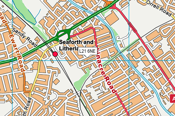 L21 6NE map - OS VectorMap District (Ordnance Survey) L21 6NE map - OS VectorMap District (Ordnance Survey)