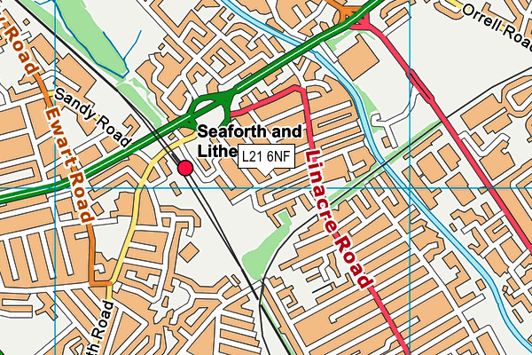 L21 6NF map - OS VectorMap District (Ordnance Survey) L21 6NF map - OS VectorMap District (Ordnance Survey)