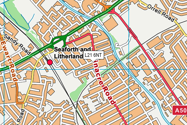 L21 6NT map - OS VectorMap District (Ordnance Survey) L21 6NT map - OS VectorMap District (Ordnance Survey)