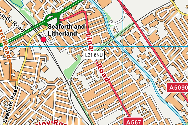 L21 6NU map - OS VectorMap District (Ordnance Survey) L21 6NU map - OS VectorMap District (Ordnance Survey)