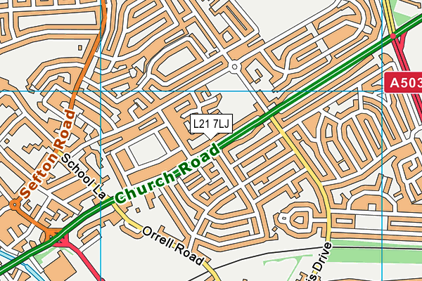 L21 7LJ map - OS VectorMap District (Ordnance Survey) L21 7LJ map - OS VectorMap District (Ordnance Survey)