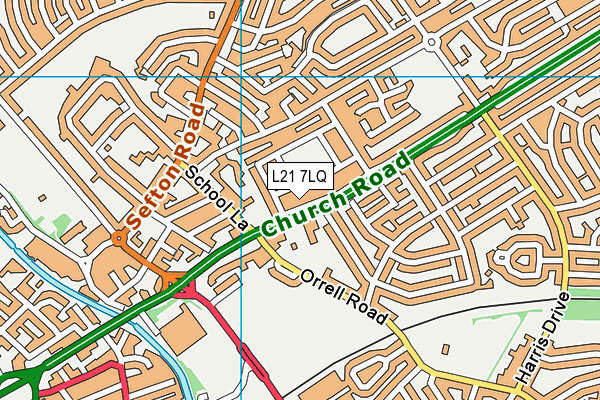 L21 7LQ map - OS VectorMap District (Ordnance Survey) L21 7LQ map - OS VectorMap District (Ordnance Survey)