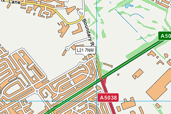L21 7NW map - OS VectorMap District (Ordnance Survey) L21 7NW map - OS VectorMap District (Ordnance Survey)