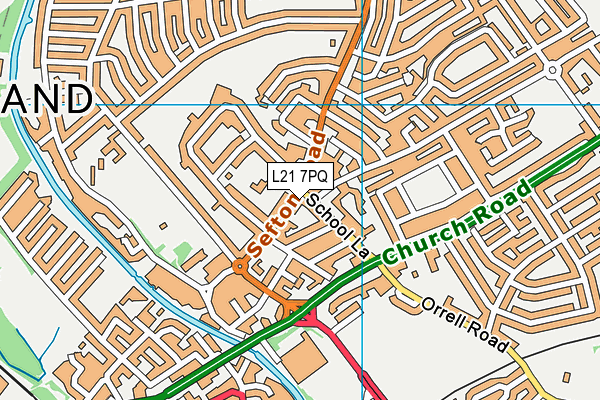 L21 7PQ map - OS VectorMap District (Ordnance Survey) L21 7PQ map - OS VectorMap District (Ordnance Survey)