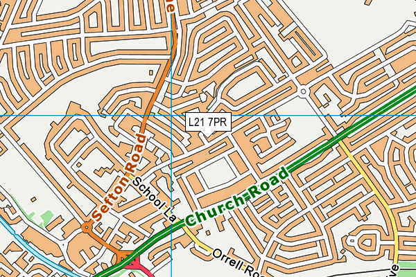L21 7PR map - OS VectorMap District (Ordnance Survey)