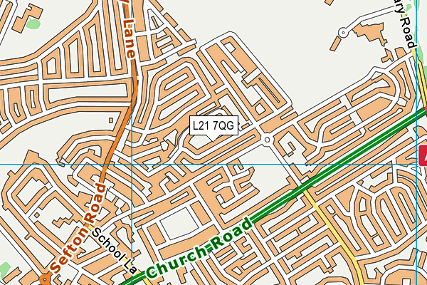 L21 7QG map - OS VectorMap District (Ordnance Survey) L21 7QG map - OS VectorMap District (Ordnance Survey)