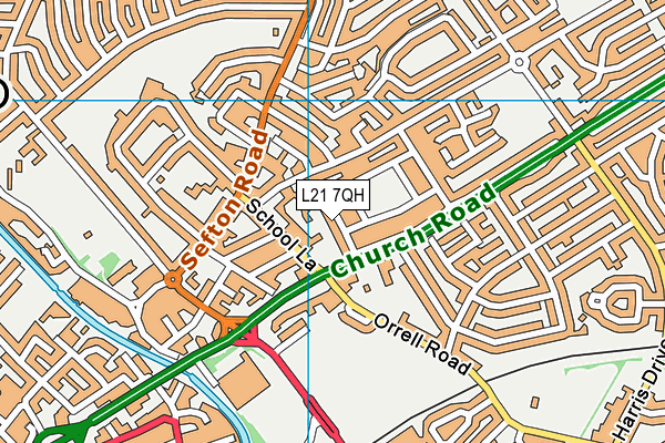 L21 7QH map - OS VectorMap District (Ordnance Survey)