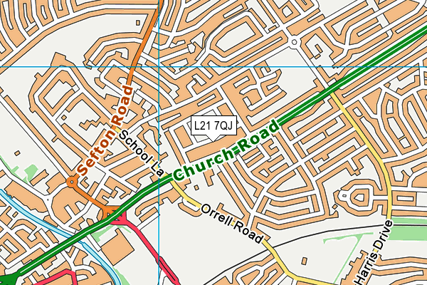 L21 7QJ map - OS VectorMap District (Ordnance Survey)