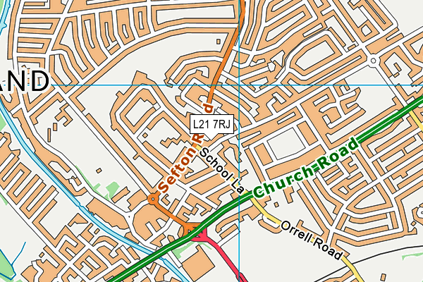 L21 7RJ map - OS VectorMap District (Ordnance Survey) L21 7RJ map - OS VectorMap District (Ordnance Survey)