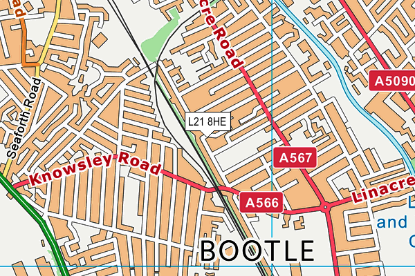 L21 8HE map - OS VectorMap District (Ordnance Survey)