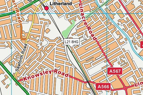 L21 8HG map - OS VectorMap District (Ordnance Survey) L21 8HG map - OS VectorMap District (Ordnance Survey)