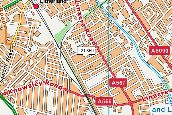 L21 8HJ map - OS VectorMap District (Ordnance Survey) L21 8HJ map - OS VectorMap District (Ordnance Survey)