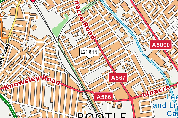 L21 8HN map - OS VectorMap District (Ordnance Survey) L21 8HN map - OS VectorMap District (Ordnance Survey)
