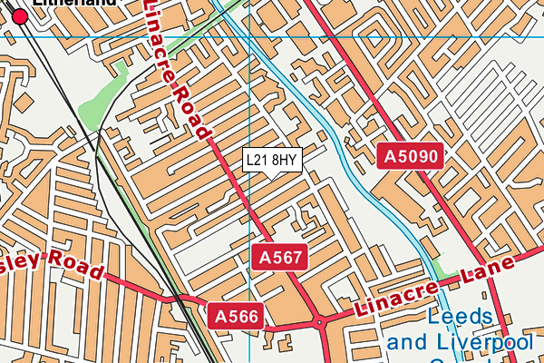 L21 8HY map - OS VectorMap District (Ordnance Survey) L21 8HY map - OS VectorMap District (Ordnance Survey)