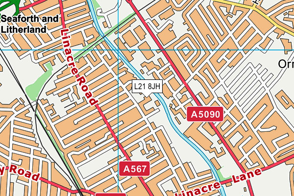 L21 8JH map - OS VectorMap District (Ordnance Survey) L21 8JH map - OS VectorMap District (Ordnance Survey)